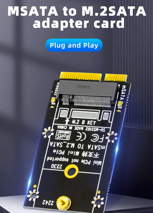 MSata to M.2 SATA Adapter Card for M2 B-KEY NGFF 2230 2242 SSD Hard Disk Expansion Card for MINI ITX Motherboards Converter Card - Riparo82
