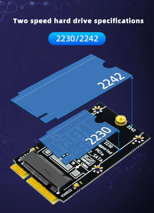 MSata to M.2 SATA Adapter Card for M2 B-KEY NGFF 2230 2242 SSD Hard Disk Expansion Card for MINI ITX Motherboards Converter Card - Riparo82