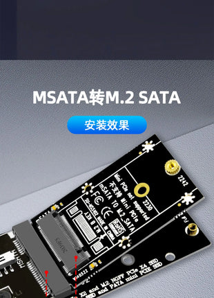 MSata to M.2 SATA Adapter Card for M2 B-KEY NGFF 2230 2242 SSD Hard Disk Expansion Card for MINI ITX Motherboards Converter Card - Riparo82