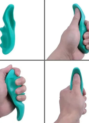 Manual pressure point tool used on upper back