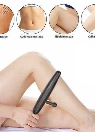 Massage stick next to instruction card