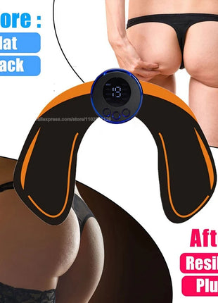 Massager in use during home fitness session