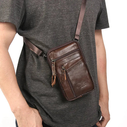 Mens Leather Crossbody Stylish Quality Messenger Bag - Riparo82
