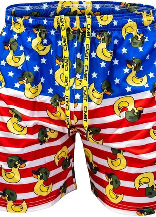 Men's Shorts Hawaiian Yellow Duck Mens Printing Short Summer New swim Trunks Elastic Waist 3D Print Breathable Short Streetwear - Riparo82