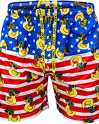 Men's Shorts Hawaiian Yellow Duck Mens Printing Short Summer New swim Trunks Elastic Waist 3D Print Breathable Short Streetwear - Riparo82