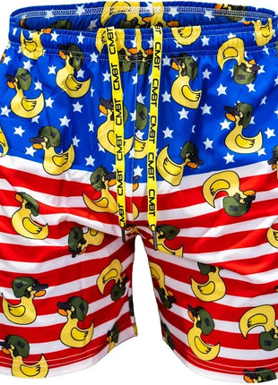 Men's Shorts Hawaiian Yellow Duck Mens Printing Short Summer New swim Trunks Elastic Waist 3D Print Breathable Short Streetwear - Riparo82