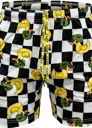 Men's Shorts Hawaiian Yellow Duck Mens Printing Short Summer New swim Trunks Elastic Waist 3D Print Breathable Short Streetwear - Riparo82
