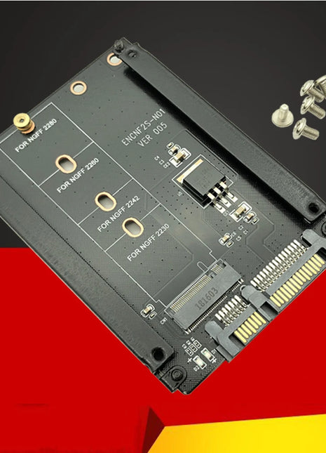 Metal Case B+M Key M.2 NGFF SSD To 2.5 SATA 6Gb/s Adapter Card With Enclosure Socket M2 NGFF Adapter W/ 5 Screw M.2 SATA Adapter - Riparo82