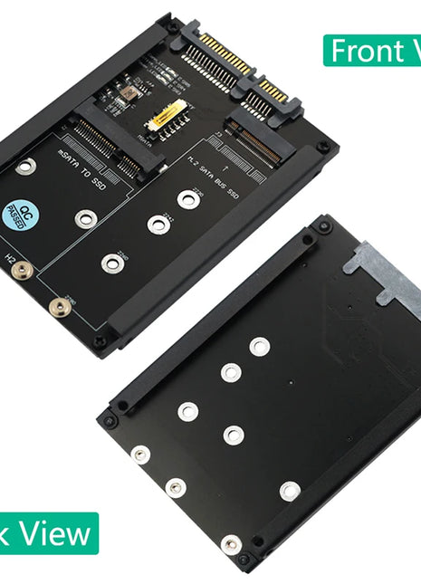 Metal Case mSATA SSD B+M Key M.2 NGFF SSD to 2.5" SATA 3.0 6Gbps Adapter Card with Enclosure Socket mSATA M2 to SATA Riser Board - Riparo82