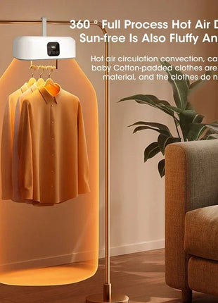 Mini portable electric dryer cabinet with drying bag