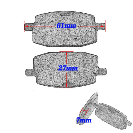Motorcycle Front Brake Pad For PEUGEOT V-CLIC 50 08-14 ITALJET BAZOOKA CRUISE PISTA SCOOP BIG MAX TORNADO Monkey Z50 JOG50 YW50 - Riparo82