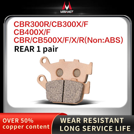 Mrrangt Motorcycle Metal sintering brake pad fit for HONDA CB400/500/650R/F/X CBR650/300 NC/XADV750S/700 CB650R XADV750 CBR650R - Riparo82