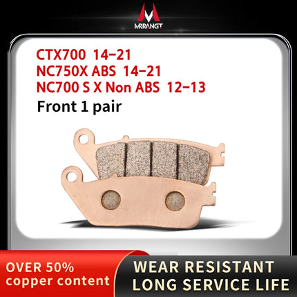 Mrrangt Motorcycle Metal sintering brake pad fit for HONDA CB400/500/650R/F/X CBR650/300 NC/XADV750S/700 CB650R XADV750 CBR650R - Riparo82