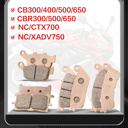 Mrrangt Motorcycle Metal sintering brake pad fit for HONDA CB400/500/650R/F/X CBR650/300 NC/XADV750S/700 CB650R XADV750 CBR650R - Riparo82