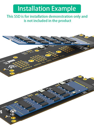 NEW M.2 NVME M Key to EDSFF E1.S Adapter PCIe 4.0/3.0 X4 Expansion Card for 1U Server Chassis Support 2230 2242 2260 2280 M2 SSD - Riparo82
