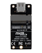 NVME USB Adapter NVME to USB 3.1 TYPE C 10Gbps Riser M2 PCIE NVME SSD to USB C Conveter JMS583 Chip M Key for 2230 M.2 NGFF SSD - Riparo82