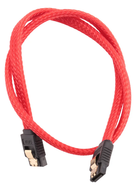 New 50CM SATA 3.0 III SATA3 7pin Data Cable 6Gb/s SSD Cables HDD Hard Disk Data Cord with Nylon Sleeved Premium Version(Red) - Riparo82