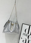 Silver leather surface / 28*13*35cm+ dust bag
