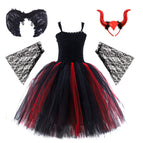 Red Skirt Lace Sleeve Horn Wings / S