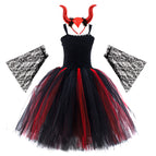 Red Skirt Lace Sleeve Horn / M