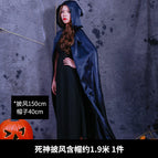 Satin Death Cloak Black 150-190cm / One Size Fits All