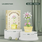 flower Potted Plant-white Mountain Grass