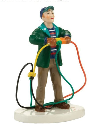 Casa natalizia in resina luminosa Casa per auto di Babbo Natale Decorazione per garage per le vacanze rurali Decorazione per il desktop Statua Regalo di Natale