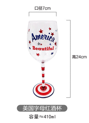 Calice da vino rosso in cristallo Bicchieri colorati Bicchiere da vino Bicchiere da whisky in vetro dipinto a mano artificiale Regalo di Natale - riparo82