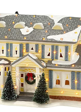 Casa natalizia in resina luminosa Casa per auto di Babbo Natale Decorazione per garage per le vacanze rurali Decorazione per il desktop Statua Regalo di Natale