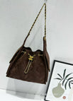 Suede coffee color / 28*13*35cm+ dust bag