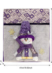Purple Sequin Chair Cover Snowman