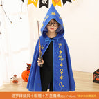 Tarot Card Cloak + Glasses + Magic Wand / One Size Fits All