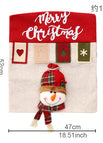 Christmas Sticker English Chair Cover Snowman