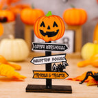 Halloween Guide Card Wooden Ornaments Pumpkin