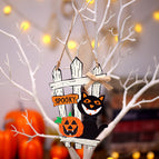 A25-008 B Style Black Cat Wooden Pendant