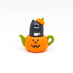 Pumpkin Black Ghost Teapot