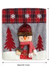 Faux Leather Snowflake Chair Cover - Snowman Design