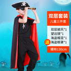 Children's Black And Red Pirate Suit D / One Size Fits All