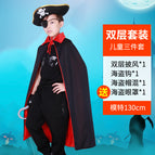 Children's Black And Red Pirate Suit B / One Size Fits All