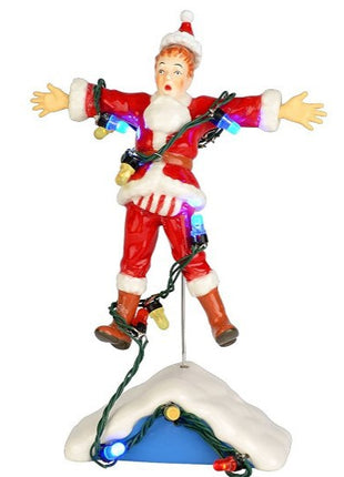 Casa natalizia in resina luminosa Casa per auto di Babbo Natale Decorazione per garage per le vacanze rurali Decorazione per il desktop Statua Regalo di Natale