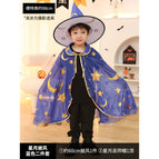 Star And Moon Cloak Set Blue / One Size Fits All