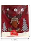 Faux Leather Snowflake Chair Cover - Reindeer Design