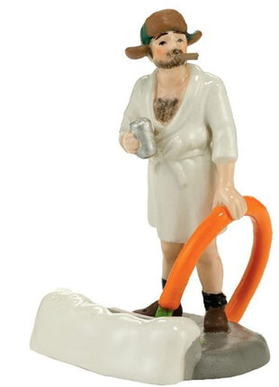 Casa natalizia in resina luminosa Casa per auto di Babbo Natale Decorazione per garage per le vacanze rurali Decorazione per il desktop Statua Regalo di Natale