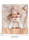 Beige Sequined Chair Cover Snowman
