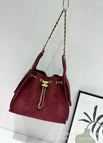 Suede wine red / 28*13*35cm+ dust bag