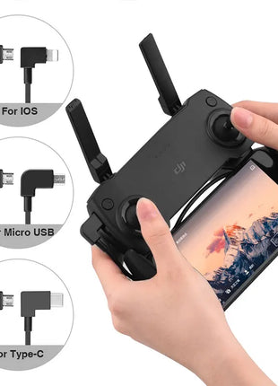 OTG Data Cable For DJI Spark Mavic AIR 2 Pro Mini 1/2/SE 2 Pro Zoom Hubson Zino Micro-USB Type-C Adapter Connector Phone Tablet - Riparo82