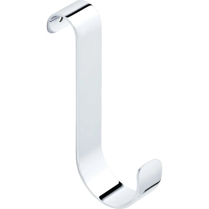 Over the Door Towel Bar Hooks 2 Pack Chrome Durable Steel Hanging Storage Towels Robes Cosmetic Bags Rust Resistant - Riparo82