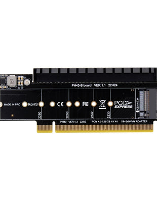 PCI Express 4.0 X16 to X16 Slot + 2Port M.2 NVME PCI-E Split VROC Card M KEY NVME RAID Card for 2230 2242 2260 2280 22110 M2 SSD - Riparo82