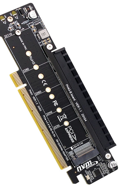 PCI Express 4.0 X16 to X16 Slot + 2Port M.2 NVME PCI-E Split VROC Card M KEY NVME RAID Card for 2230 2242 2260 2280 22110 M2 SSD - Riparo82