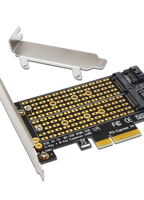 PCI Express PCIE to M2 Adapter NVME SATA M.2 SSD PCIE Adapter NVME/SATA M2 PCI E Adapter SSD M2 to SATA PCI-E Card M Key + B Key - Riparo82